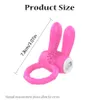 Rabbit Ear Vibrator Ring for Couples Men sexy Toys Penisring Semen Ejaculator Penis Sleeve Adult Supplies Cock Shop