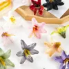 Dekorativa blommor Silk Lily Artificial Craft för Scrapbook Diy Candy Box Wedding Party Garden Home Decoration Julkrans S