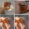 Rings 2023 Vintage Transparent Hollow Metal Butterfly Insect Resin Acrylic Open Ring For Women Girls Party Fashion Aesthetics Drop De Dhyu0