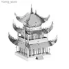 3Dパズルアイアンスター3DメタルパズルYueyang Tower Chinese Architecture DIY Assemble Model Kits Laser Cut Jigsaw Toy Gift Y240415