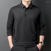 Polos pour hommes Polo Polo Polo à manches longues 2024 AUTUMNE AUTOM BUSINESS BUSINESS T-shirt Casual T-shirt