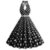 Abiti casual Poisbolo a pois swing Women estate 2024 abito da ballo pinup vintage sexy senza spalline con vestido