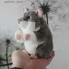 Animaux en peluche en peluche chinchilla high fidelity anime mignon hamster peluche toys animaux réels simulation de poupée en peluche kawai