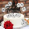 Party Supplies 24pcs 3cm Disco Ball Cupcake Cake Toppers 70's Theme Decorations For Birthday Last Bachelorette Suppies