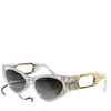 Luxury designer O Lock White acetate sunglasses FOL029 Temple Gold Metal Oversized OLock Logo Cat Eye Acetate Official Website Sta2043612