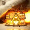 3D Puzzles Tada 3D DIY Wooden Villa House Puzzle with Light Assembly Model Toys Birthday Gift For Children Kids Adult Y240415