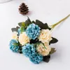 Decorative Flowers 30cm Artificial Silk Hydrangea Bouquet Wedding Decoration Bridal Year Christmas Party Home Desktop Decor