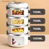 Bento Boxes Microwave Lunch Box for Adults Multilayer Bento Box Stainless Steel Portable Lunchbox dent Lare Capacity Work Insulation Box L49