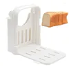 Bakningsverktyg Fällbar rostat brödskivare Justerbar plastskärning Loaf Cheese Pastry Cutter Rack Kök Gadgets mögel