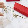 Nieuwe modeontwerper Optische bril K Gold Half frame Retro Modern Business Style 0114 Unisex kan worden gebruikt voor recept Glasse250e