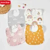 Bibs Burp Cloths INSULAR 3pcs Baby Bibs Burp Cloths Bibs Soft Cotton Adjustable Bib U Shape Newborn Feeding Bibs Infants Saliva Towe Rice bag Y240415Y240417OTK2