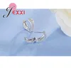 Boucles d'oreilles jolies Fashion Love-Heart Fashion pour les femmes belles rondes avec un cristal de zircone cubique brillant complet