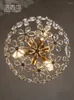 Dekoracyjne figurki ZF Dream Crystal Flowerrier French Pasteral American Retro Sypialnia do jadalni Cloakroom Lekkie luksusowe lampy