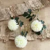 Fleurs décoratives 3heads Dandelion Flower Ball Simulation Road Cité DIY Mur artificiel Fake Home Decoration Holding Holding