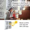 Adesivi per finestre 90CMX3M 3D Privacy decorativo Cling Film non adesivo per il blocco del Sun Anti-UV Sticker Home Office.