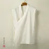 Gilet pour hommes Vêtements traditionnels chinois Hanfu Vest hommes en lin en coton