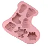 Moldes de cozimento molde de bolo de silicone de natal para chocolate Tree Cookie Candy Soop Mold Decorating Tools