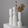 Vasen einfache embryo gestreifte Keramik Vase getrocknete Blumendekoration Wohnzimmer Home einfache Gastfamilie Stil Dekorative Gerät