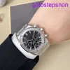 Highend AP Wrist Watch Royal Oak Series 26240st Precision Steel Black Plate Mens Fashion Loisir Business Sports Back Transparent Mécanique Swiss Watch