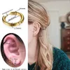 Boucles d'oreilles cerceaux 1pair en acier inoxydable rond Small 2024 tendance mode femme bijoux fournisseur en gros fournisseur