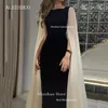 Party Dresses Aleeshuo Classic Mermaid Dubai Arabia Prom Dress Cap Sleeves Scoop Neck Sparkle Cocktail Ankle-Length Evening 2024