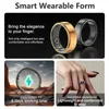 För Android Smart Ring Heart Rate Advanced Sleep Monitor Blood Oxygen Kvinnor Män i rostfritt stål Vattentäta smycken gåvor 240415