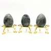 Decorative Figurines Drop 1PC Natural Labradorite Egg Mineral Healing Crystals Gemstone Specimen Home Decor Stones And