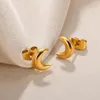 Orecchini per borchie Moon pendientes in acciaio inossidabile per donne arete di colore oro de mujer mezzo piercing orecchini di moda brincos gioielli