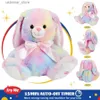 Animali peluche ripieni di peluche luminose coniglietto peluche giocattoli peluche gettano simpatiche luci a led music arcobaleno animali da peluche regalo di coniglio pasquale per bambini ragazze l47