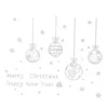 Window Stickers Removable Merry Christmas Baubles Snowflakes DIY Showcase Clings Glass Door