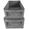 Storage Bottles 2 Pcs Foldable Baskets Containers Clothes Open Window Bin Non-woven Fabric Bins