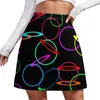 Jupes Cercles de néon mini-jupe vêtements pour femme skort femme style coréen 2024 Night Club tenues