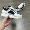 Designerschuh Schnürung Modeplattform Sneaker Männer Frauen Amire Schuhe Kern schwarz weiße Leder Dicke Solted Trainer lässig Low Freizeit Sneaker Casual Trainer