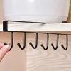 Crochets de rangement de cuisine support de coupe en métal sans punch armoire de salle de bain sous étagère.