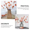 Decorative Flowers 3pcs Fall Leaf Branch Thanksgiving Day Fake Harvest Festival Decors