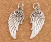 Angel Wing w Rose Spacer Charm Beads 100pcslot 303x107mm Zabytkowe srebrne wisiorki ręcznie robione biżuterię T16259241311