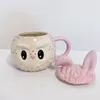 Tazze cartone animato tazza di ceramica in ceramica 3d creativa labubu mugs breadfast latte caffè ufficio domestico bevande per bambini regali per bambini