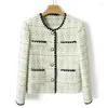 Kadın Ceketleri Bej İlkbahar/Sonbahar/Kış için Gündelik Üstün Küçük Kokulu Stil Klasik Kısa