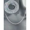 2mm Hip Hop Jewelry S925 Sterling Silver Gorgeous Mens eller Ladies Micro Tennis Chains Made With Moissanite Stones