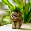 Harzmonster Blumentopf Figuren für Garten Dämon Nein sehen Sagen Sie Art Art Decor Accessoires Collection Objekt Home Item 240411