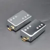 Pinnar Two Line 3+3 Mässing Cover Humbucker Guitar Pickup 4 Spole Cable 7.5K/15K Coil Spliting Pickup For LP Guitar Chrome