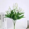 Decoratieve bloemen 1-delige 7-tandige plastic plastic multi-kleuren ochtendglorie Mooie Lily Valley Fake Plant Bouquet Wedding Home Pography Props