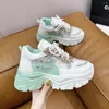 Casual Shoes Inner Heightened Little White Women's Spring 2024 Summer Mesh Sports Breathable Dad Red Versat