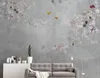 Duvar Kağıtları Papel Pintado De Pared Özel 3D Duvar Kağıdı Duvar Kuru Amerikan Çiçek Kelebek Oturma Odası Yatak Odası Arka Plan Duvar