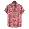 Sıradan Gömlekler Erkekler Kısa Kollu Üstler Gevşek Giyim Kaplan Baskılı Modaya Düzenli Sokak Giyim Harajuku Moda Hawaii için 240415