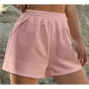 Shorts da donna Donne semplici pamas cotone di grandi dimensioni pantaloni da spiaggia da yoga casual femmina sport gamba a gamba streetwear2024