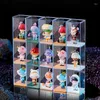 Decorative Plates Acrylic Action Figure Display Box 4 Pcs Clear Waterproof Stand Collectible Decor Storage Desk Cabinet Organizer