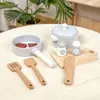 Decorative Figurines Kitchen Toyset Mini Fake Cooking Set Accessories Educational Play Cookware Toys For Adults Kids