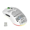 HXSJ T66 RGB 2.4G Mouse de iluminação RGB sem fio RGB sem fio Mouse com design ergonômico DPI ajustável para laptop para desktop 240415