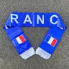 Aerlxemrbrae 14*130 cm Football Cup Head Scarf France Soccer Cup Scarf Przyjęcia mistrzyni francuski szalik 240415